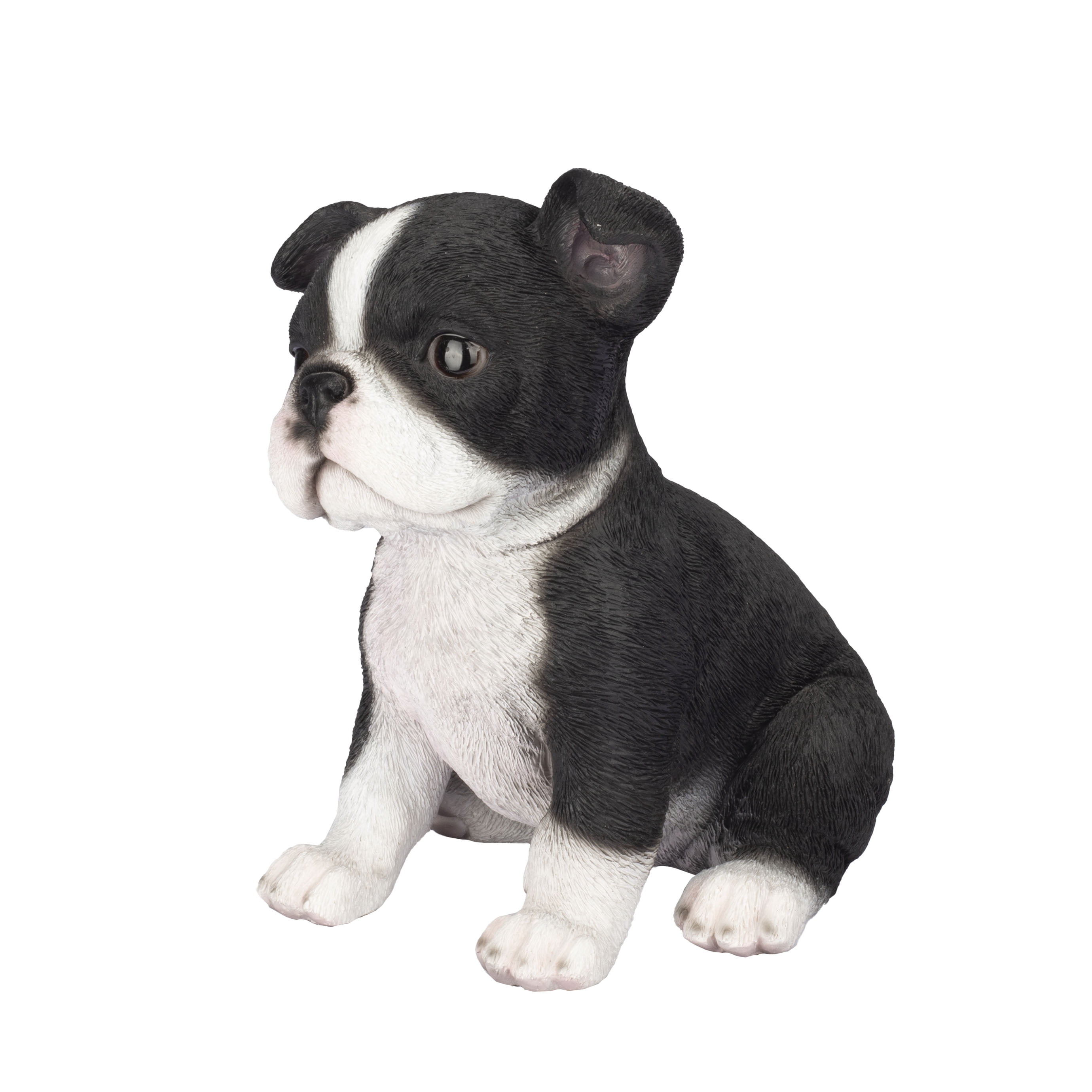 SOREAL White & Black Boston Terrier | Handpainted Decorative Puppy Statue for Home & Garden Decor | Premium Polyresin Dog Statue | Gift for Dog Lovers | Weather-Resistant Indoor/Outdoor Decor