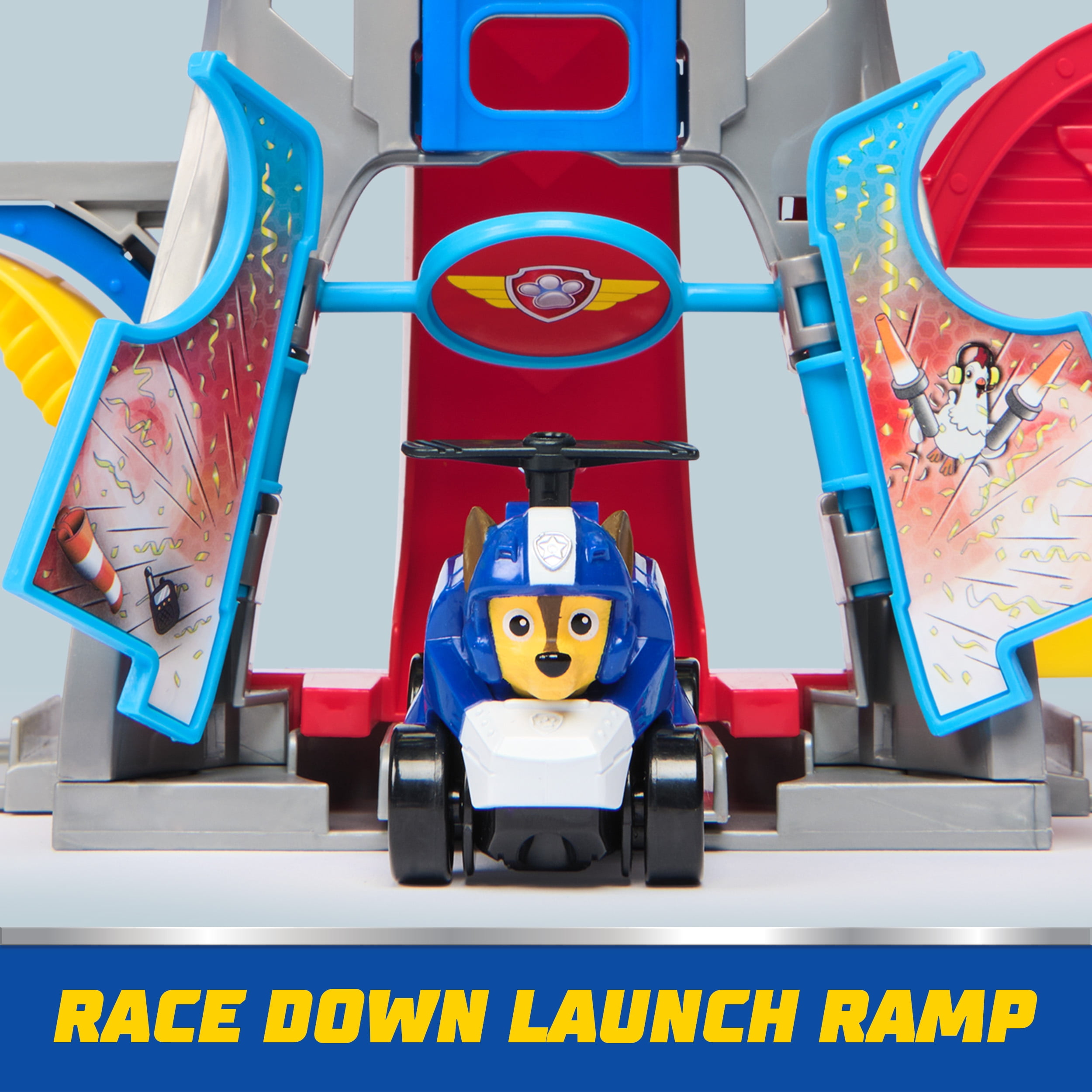 PAW Patrol: Air Rescue, Pup Squad Airport Playset with Chase Vehicle for Kids Ages 3+, Adventure Bay Airport
