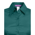 thumbnail image 4 of J. METHOD Women's Button Down Shirt 3/4 Sleeve Roll Up Stretch Collar Office Work Formal Casual Basic Blouse Top, 4 of 6
