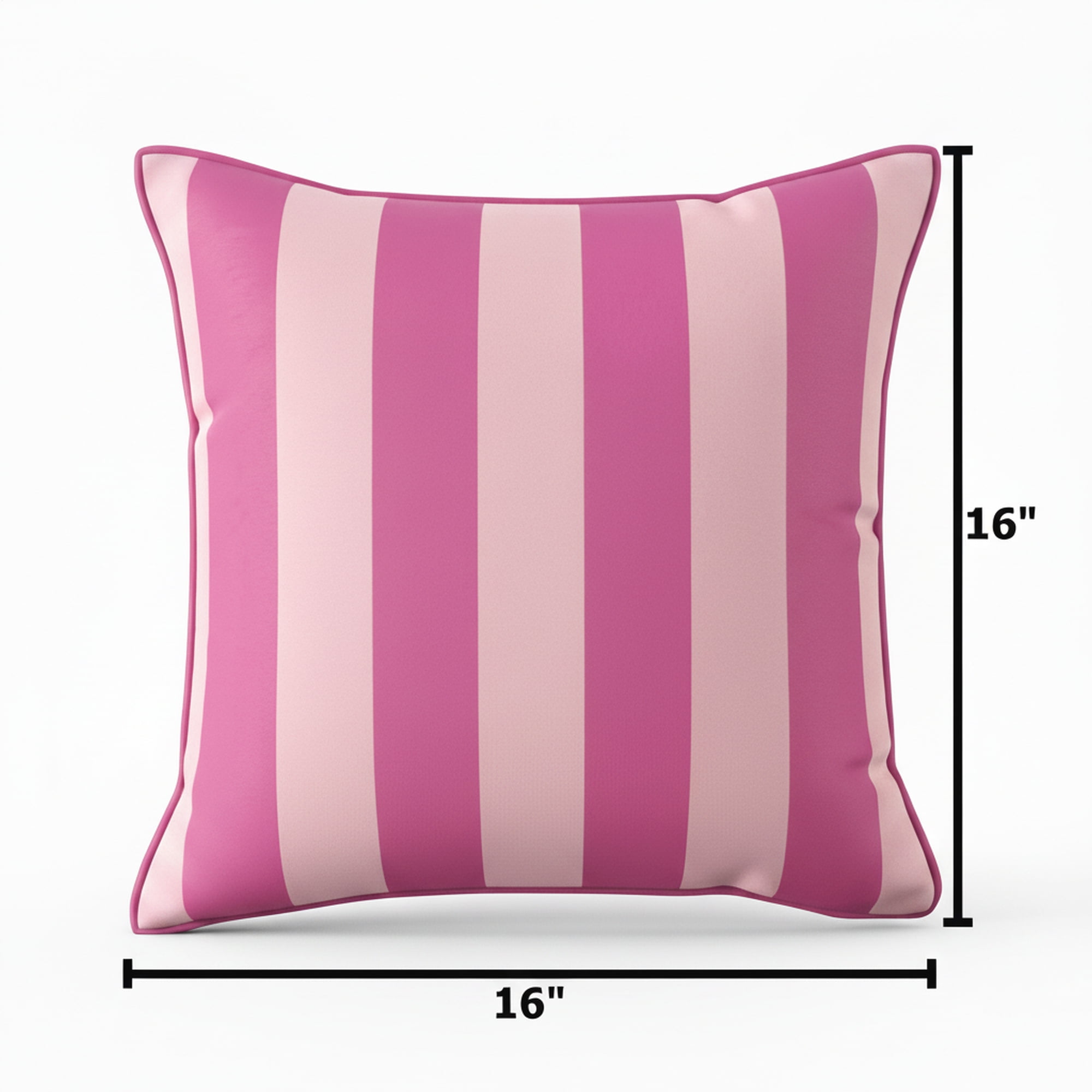 Mainstays 16 in x 16 in Pink Cabana Outdoor Pillow, Pink