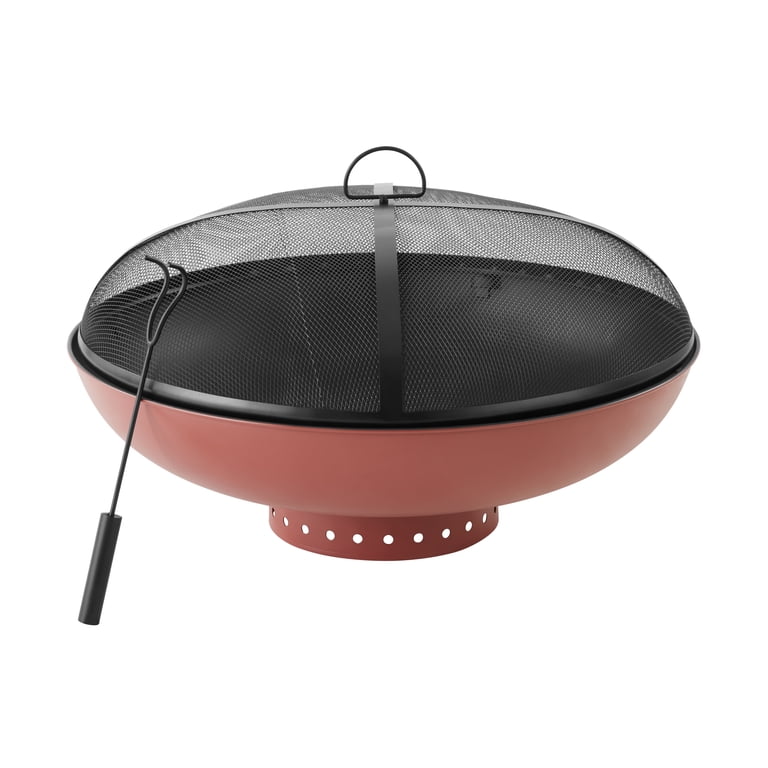 Mainstays 32-Inch Round Wood Fire Pit With Cover photo 2