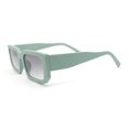 thumbnail image 3 of Womens Square Rectangle Mod Plastic Minimal Sunglasses Green - Smoke, 3 of 4