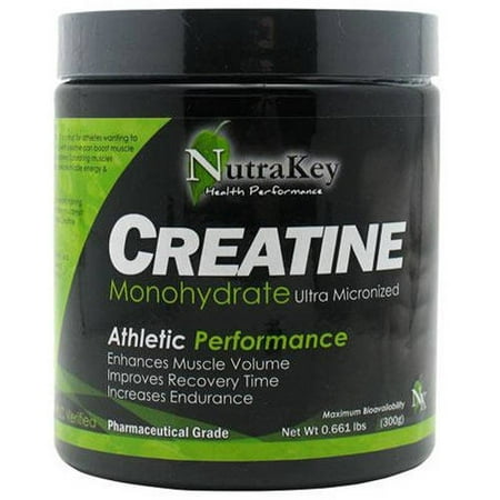 Nutrakey Creapure Créatine Monohydrate, Unflavored, 300 GM