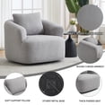 thumbnail image 4 of Jopath 360°Swivel Chair with Soft Pillow, Teddy Fleece High-Resilience Sponge Single Sofa for Living Room Bedroom Apartment Light Gray, 4 of 9