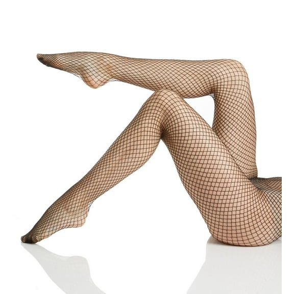 Women's MeMoi MWF-056 Fashion Sparkle Fishnet Tights (Black Sparkle S/M)
