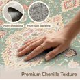 thumbnail image 6 of ODIKA 6'x9' Washable Area Rug Long Sage Vintage Bird Distressed Scroll Flourishes Bathroom for Family Room, Living Room, Master Bedroom, Non-Slip, Easy Care, 6 of 7