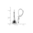 thumbnail image 4 of 1/5 Carat (Ctw) Black & White Diamond Dangle Earrings in Sterling Silver for Women, 4 of 6