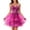 Hot Pink, variant on Tiered Tulle Homecoming Dresses for Women Lace Puffy Short Prom DAMA Dress Sparkly Glitter Mini Dress for Nighty Party Wear