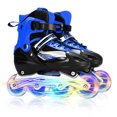 thumbnail image 1 of 3 Size kids Adjustable Inline Skates with Light up Wheels, Outdoor & Indoor Illuminating Roller Skates, Roller skates skating shoes for Boys, Girls, Beginners Birthday Christmas Gifts, 1 of 7