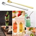 thumbnail image 7 of 6pcs Coffee Stirring Spoons, 6.1in Ice Cream Tasting Spoon, Stainless Steel Iced Tea Spoons, Long Handle Square Head Tiny Spoon for Pudding, Yogurt, Jam, 7 of 7