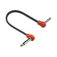 thumbnail image 4 of Bunblic Câble de Guitare pour Pedalboard Effets Guitare Cordon / 4 "TS Angle Droit Cordes de Guitare Bas Bruit Câble de Basse Câble d'Instrument 30cm Rouge, 4 of 7