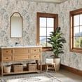 thumbnail image 4 of Peel and Stick Wallpaper Floral Branches Soft Blue Green Tones Neutral Wall Mural 23.6in x 9.8ft Self Adhesive Removable Wall Paper Renter Friendly Wallpaper for Bedroom Kitchen Bathroom, 4 of 8