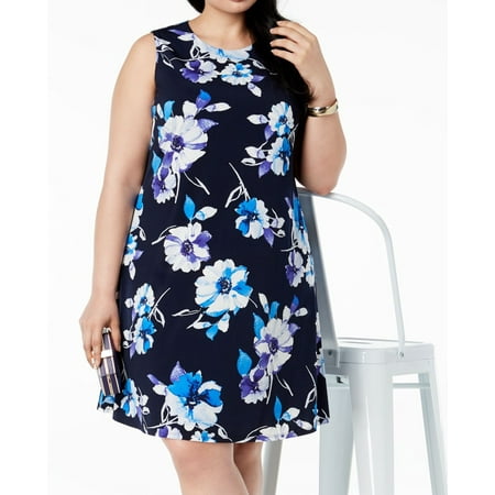 Jessica Howard - Jessica Howard Floral Print Women's Plus Shift Dress - Walmart.com - Walmart.com
