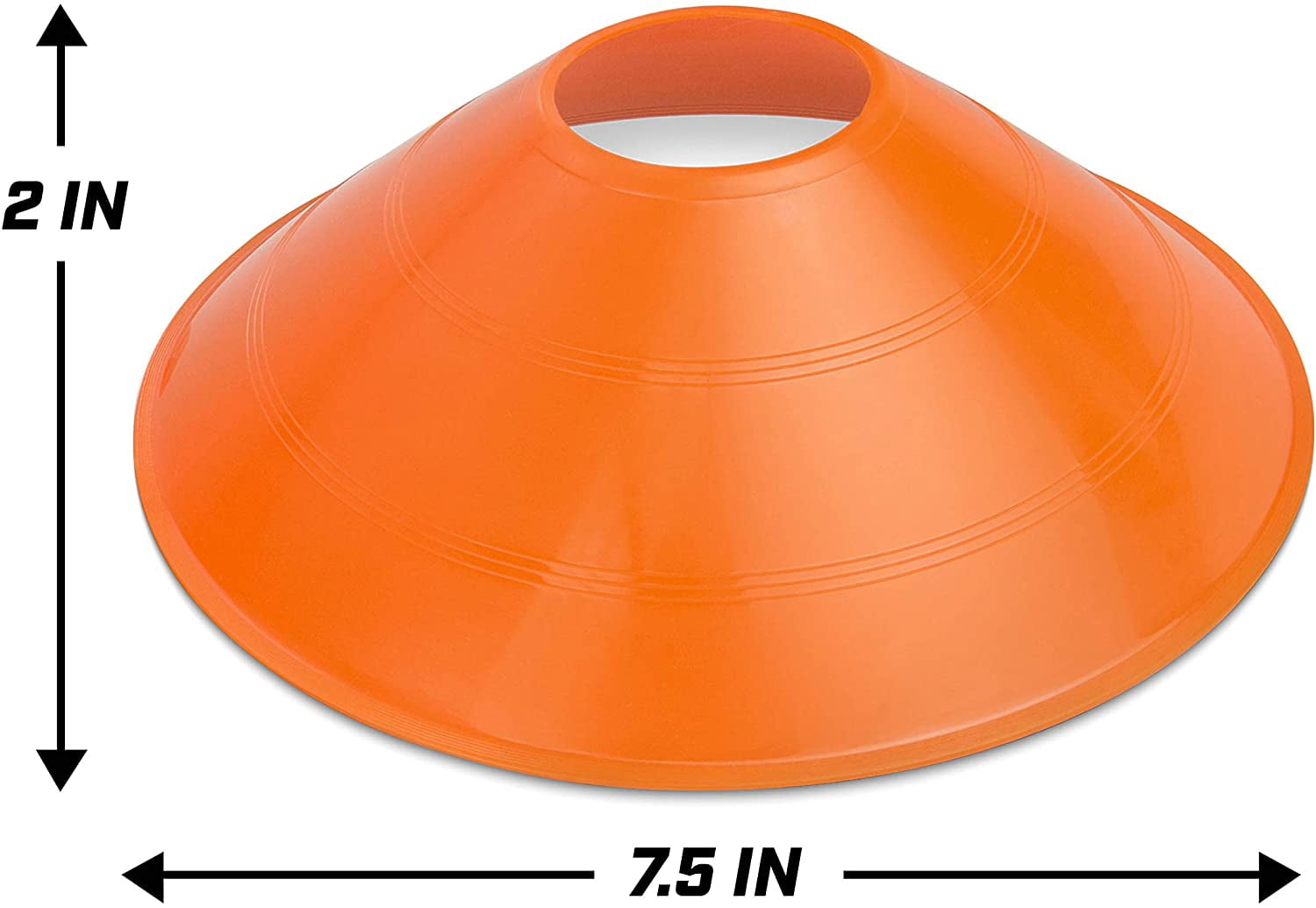 Premium Sports Cones for Agility Training and Drills - 20 Pack with Tote - Orange, Green, Pink, Yellow, or Red