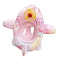 thumbnail image 2 of Flotador de piscina para bebé con asiento de seguridad Volante Anillo de natación inflable en forma de avión de dibujos animados para niños Ayuda de entrenamiento de natación en piscina Rosa, 2 of 9