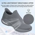 thumbnail image 2 of AMANSSE Men's Air Cushion Sock Shoes Non Slip Lightweight Casual Sneakers Comfortable Tennis Workout Running Shoes Dark Grey Size 12, 2 of 6