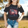 thumbnail image 2 of HAYIMI Kids T-Shirts Patriotic Holiday Graphic Tee For Girls Festive Celebration Tops O-Neck Comfortable Casual Shirt Youth Apparel Celebrate America's 250th Anniversary 1776-2026 Adorable Dailywear, 2 of 4