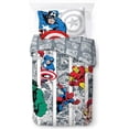 thumbnail image 1 of Marvel Comics Avengers Comic Cool 100% Cotton Single Duvet Cover Set - Includes, 1 of 6
