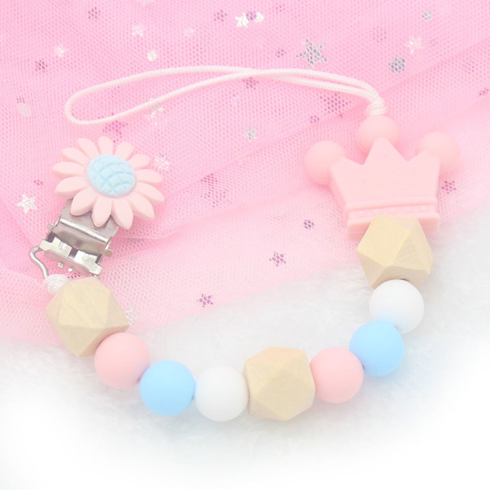 Full Silicone Range Personalised Dummy Clip Yellow Grey Baby Boy Girl Pacifier