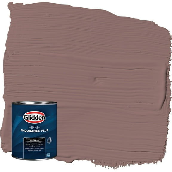 Glidden HEP Oakwood Brown / Red Semi-Gloss Exterior Paint with Primer, 1 Quart