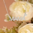 thumbnail image 6 of JeenMata MAMA Diamond Pendant Necklace in 18K White Gold over Silver, 6 of 10