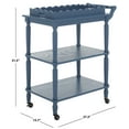 thumbnail image 3 of SAFAVIEH Haven 3-Tier Wood Kitchen Serving Cart, Blue, 3 of 16