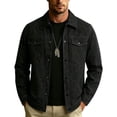 thumbnail image 2 of Bxsruta Mens Casual Button Down Shirt Jacket Long Sleeve Outerwear with Pockets, 2 of 5
