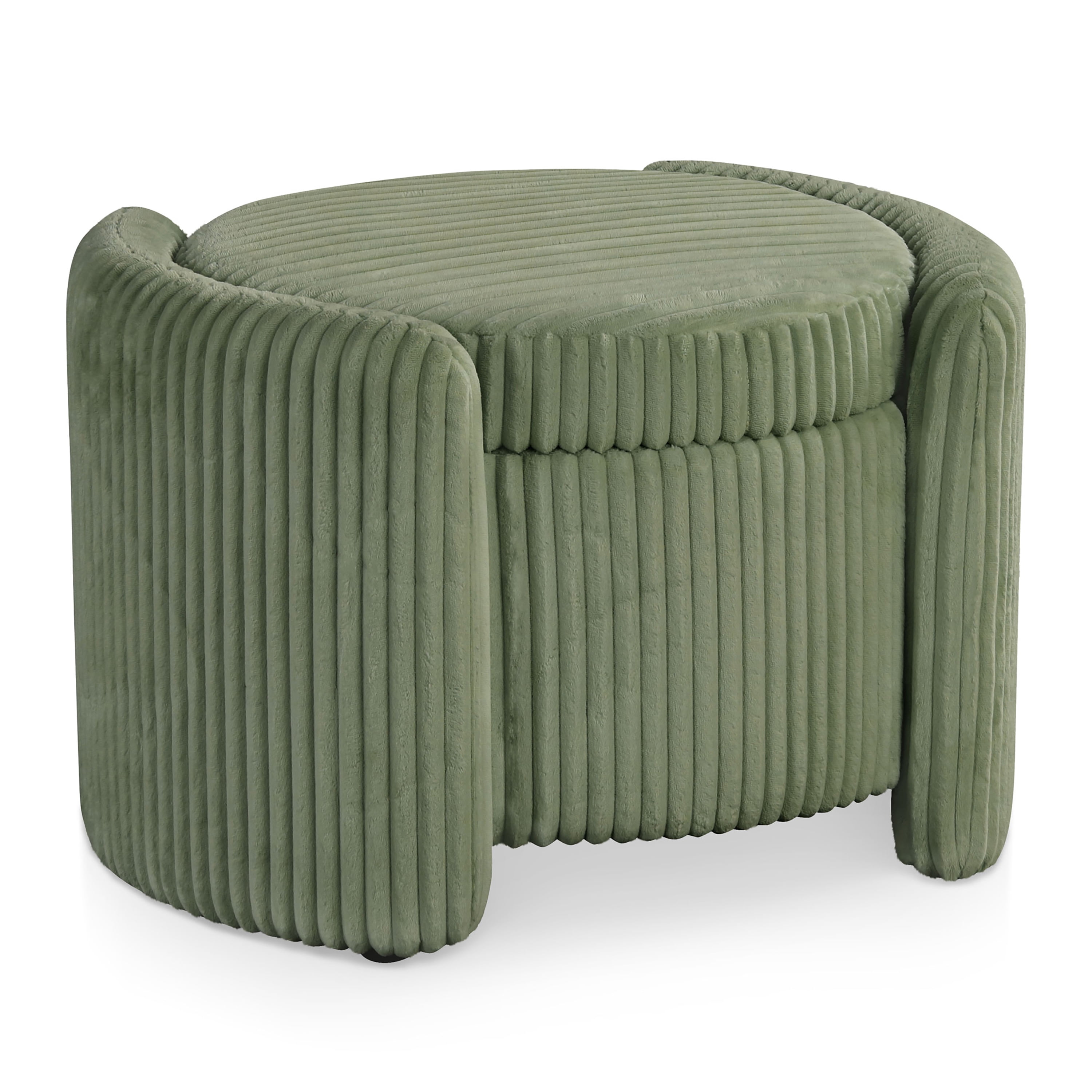 Furniture of America Cheri Modern Chenille with Wood Flip Top Storage Ottoman, Green