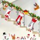 thumbnail image 4 of Medias navideñas, decoración navideña, conjunto de 3 grandes medias clásicas de Navidad para colgar, calcetines de Santa Claus con barba de dibujos animados, bolsa de regalo de navidad Afortunado Sencillez, 4 of 5