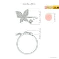 thumbnail image 4 of ANGARA Natural Diamond Butterfly Bypass Ring in 14K White Gold for Women (Size-3.5mm| Color-I-J| Clarity-I1-I2) | April Birthstone, Anniversary, Jewelry Gift for Women | Natural Diamond Ring, 4 of 9