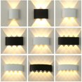 thumbnail image 2 of Lámpara de pared LED Up and Down, resistente al agua IP65, de aluminio, para interiores, dormitorios, salas de estar, pasillos, iluminación interior y exterior, 2 of 5