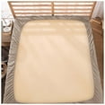 thumbnail image 2 of Twin Fitted Sheet Only, Luxurious Collections Softest 400 Thread Count 100% Cotton Sateen, 18" deep Pocket, All-Around Elastic, Taupe, 2 of 3