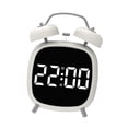 thumbnail image 3 of Reloj despertador electrónico LED con alarma fuerte, pantalla grande, brillo ajustable, mesa Blanco, 3 of 9