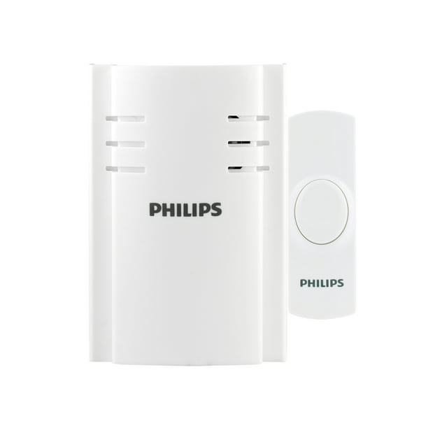 Philips Plugin 2Melody Doorbell Kit, White DES2120W/27