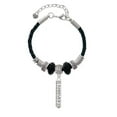 thumbnail image 2 of Delight Jewelry Silvertone Forever Bar Grandmother Celtic Knot Leather Bead Bracelet, 7"+2" Extender, 2 of 4