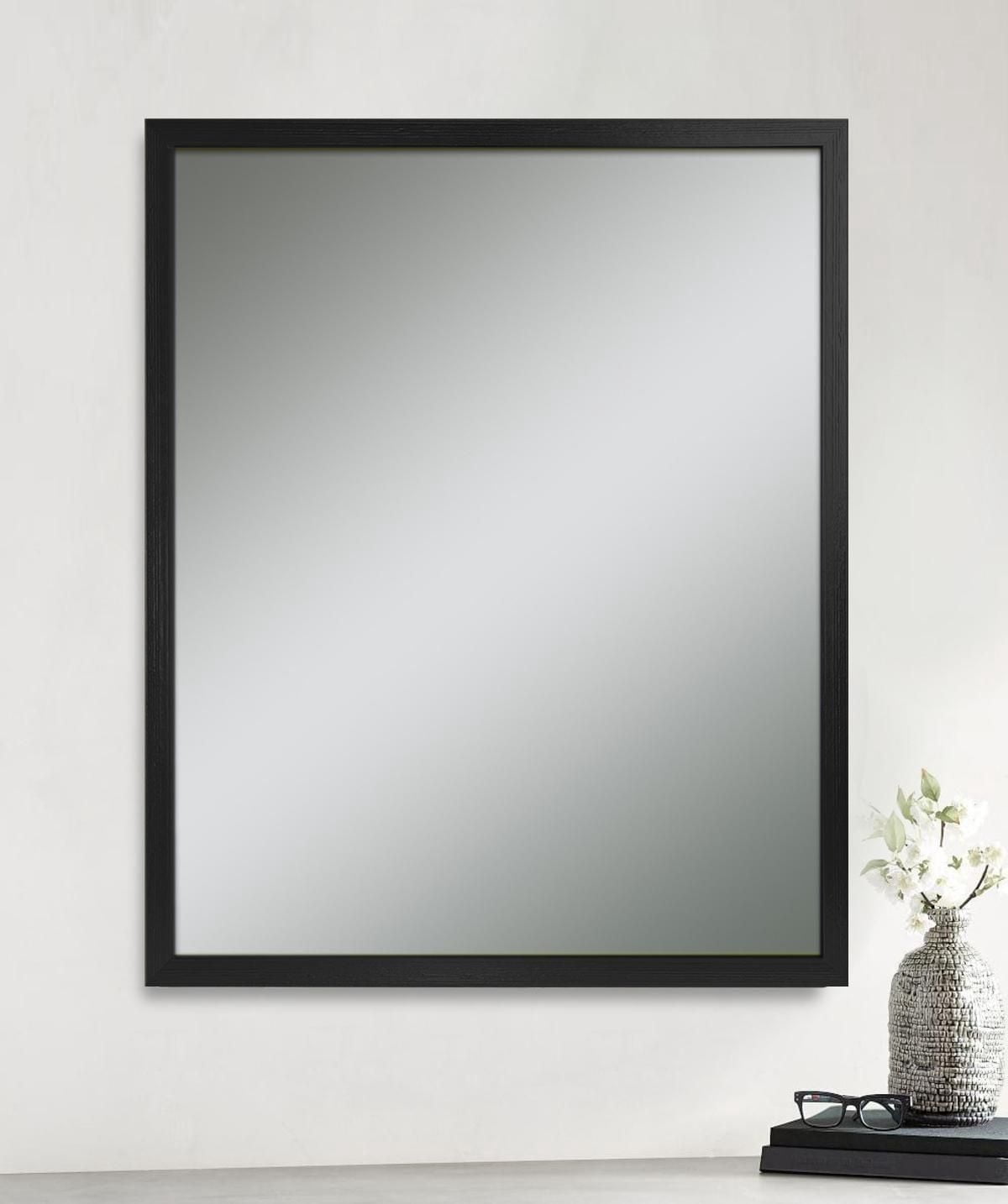 Hometrends Ultima Brush Wall Mirror, Rectangular Mirror, 16.50x19.50in, Brushed Black