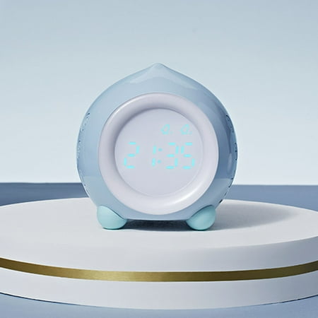 

Grofry Kids Peach Shaped Sunrise Simulator Alarm Clock with LED Wake Up Night Light Pink