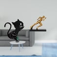 thumbnail image 2 of Reloj de pared Gato Lindo Reloj de pared Corredor Estatua Arte abstracto Escultura Figura Personaje Estatua Centro de mesa Coleccionable Resina acríli, 2 of 8