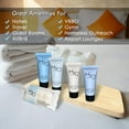 thumbnail image 3 of Hotel Size Toiletries Set | H2O Therapy All-In-Kit Amenities For Hotels, Airbnb & Rentals | .85 oz Hotel Shampoo & Conditioner, Body Wash, Body Lotion & 1 oz Bar Soap | 75 Piece Travel Kit, 3 of 7