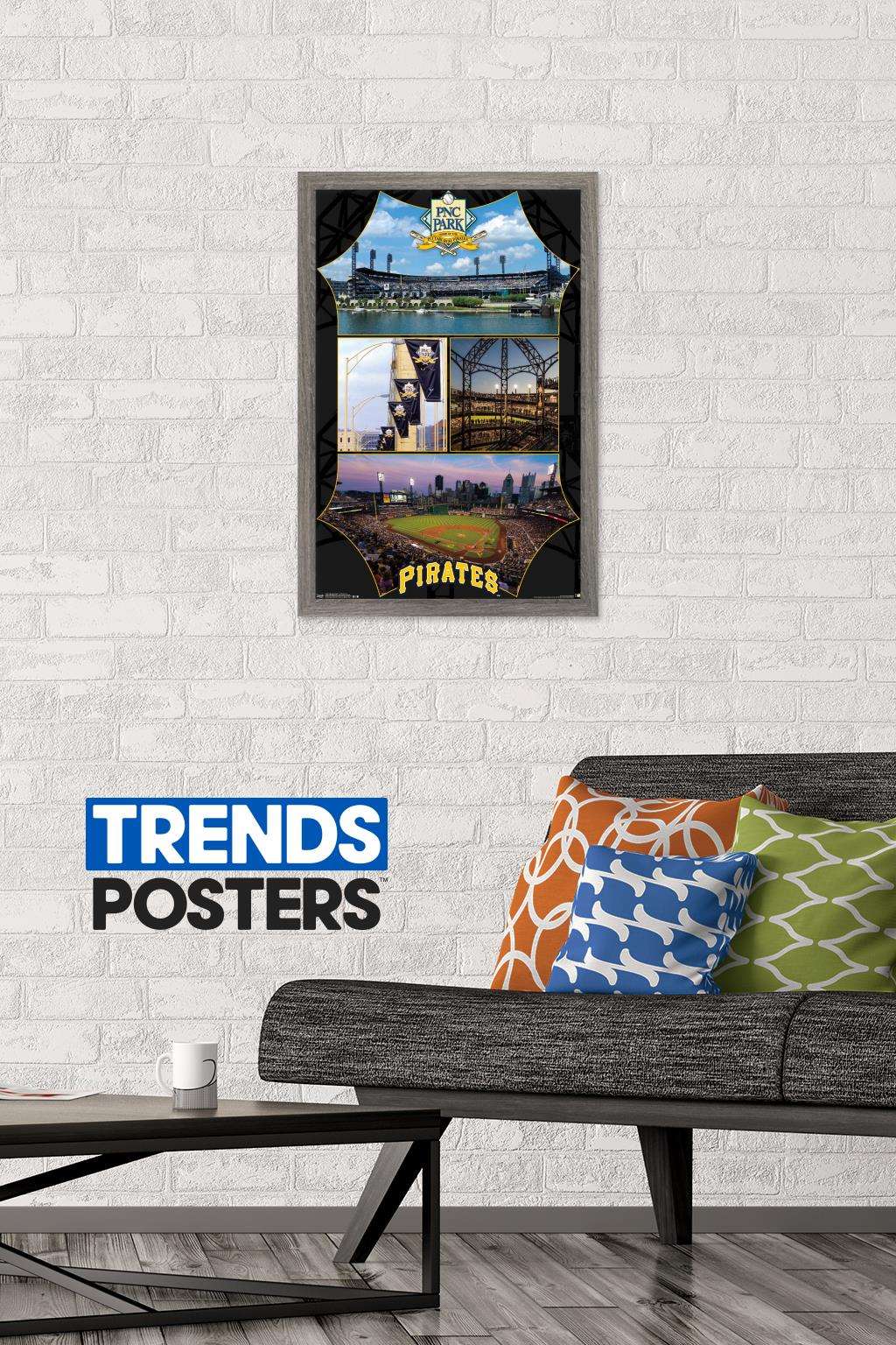 MLB Pittsburgh Pirates - PNC Park Wall Poster, 14.725" x 22.375", Framed