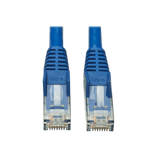 Eaton Tripp Lite Series Cat6 Gigabit Snagless Molded UTP Ethernet Cable (RJ45 M/M), PoE, CMR-LP, Blue, 3 ft. (0.91 m) - Patch cable - RJ-45 (M) to RJ-45 (M) - 3 ft - UTP - CAT 6 - snagless, solid - blue