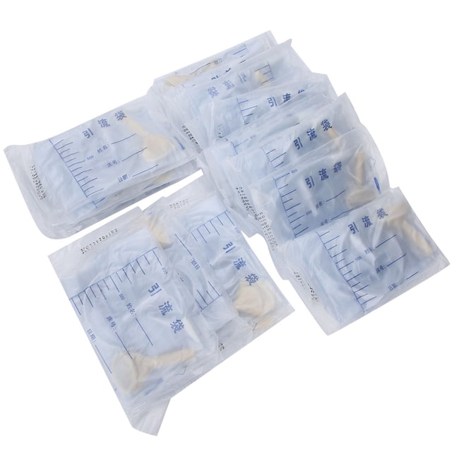 FLAMEEN 25pcs Sac de Drainage Jetable Mâle Sac de Collecte d'Urine de Ménage 1000ml, Sac de Drainage, Sac de Drainage Jetable