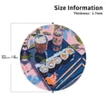 thumbnail image 2 of Leather Coasters with Heat-resistant for Drinks, Colorful Sushi Food Art -标题2 Round Shape, 2 of 5