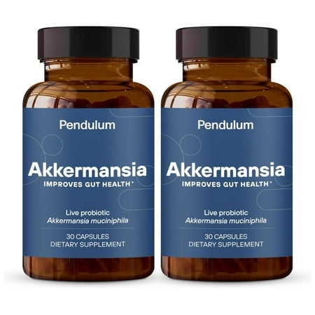 Pendulum Akkermansia Probiotic with Prebiotic Fiber - Increases GLP-1 Production, Delayed Release, Third-Party Tested, 100M AFU Live Strain for Gut Health for Men & Women (30 Capsules, 1-Pack)