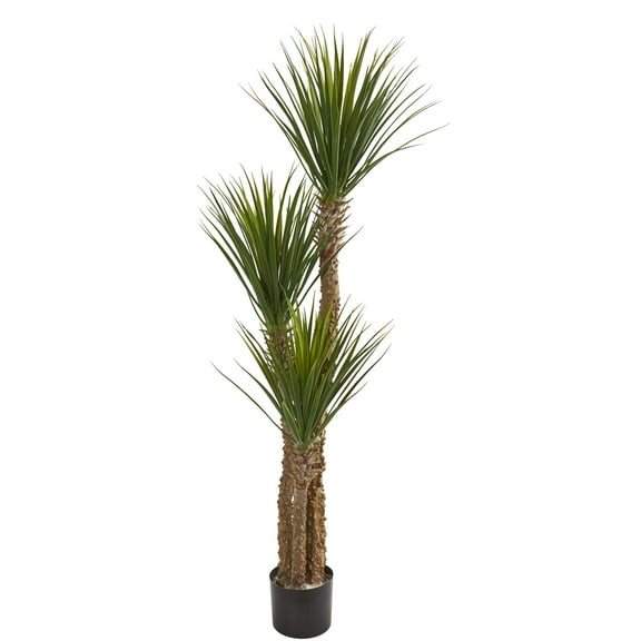 Nearly Natural 57" Yucca Artificial Tree in Plastic Pot