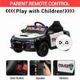thumbnail image 2 of 12V Kids Police Ride-On Car with Remote Control, Sirens, LED Lights, Bluetooth, and Safety Belt – Electric Cop Car Toy, 2 of 8