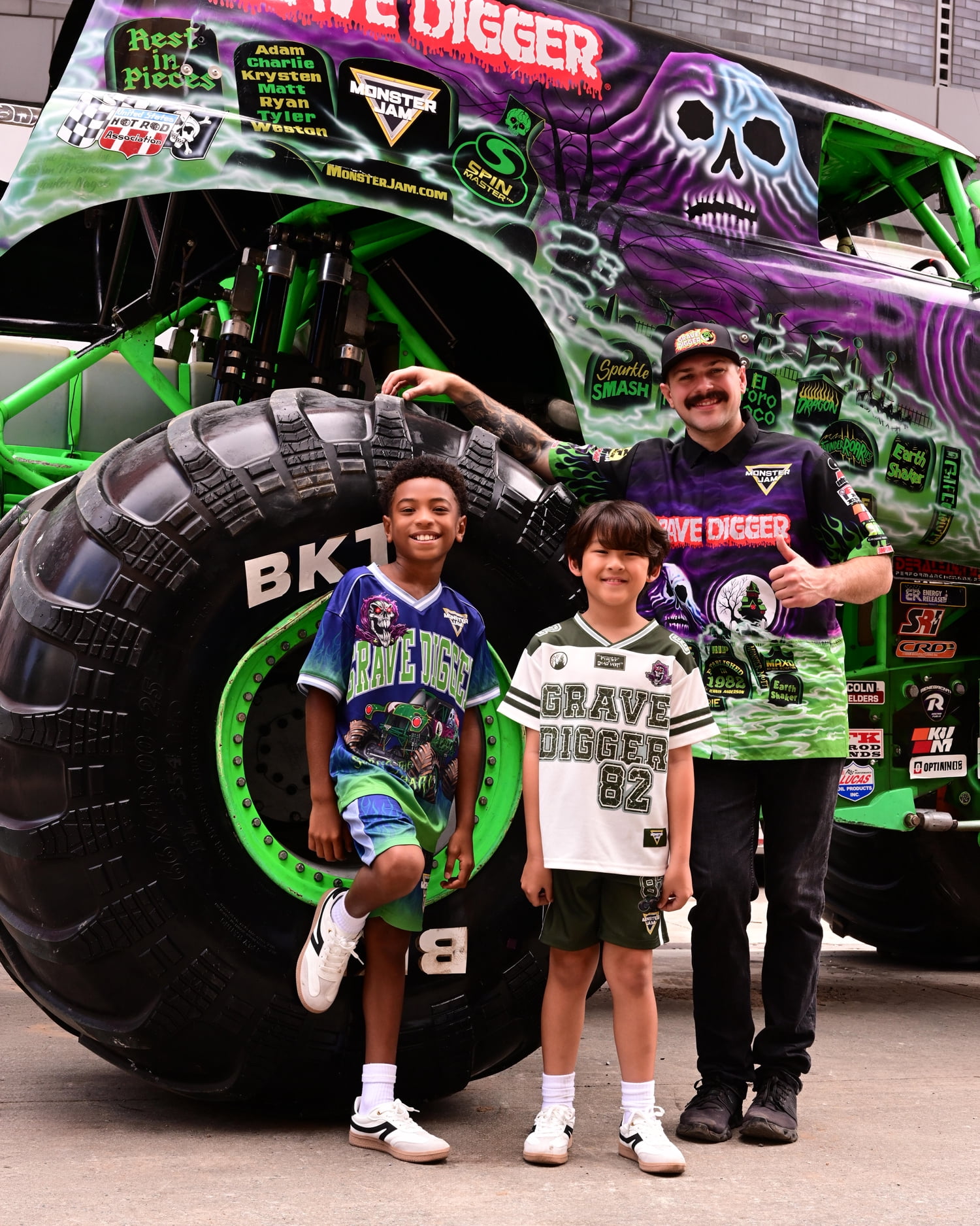 Monster Jam Boys V Neck Graphic Football Jersey and Shorts Set, Sizes 4-16