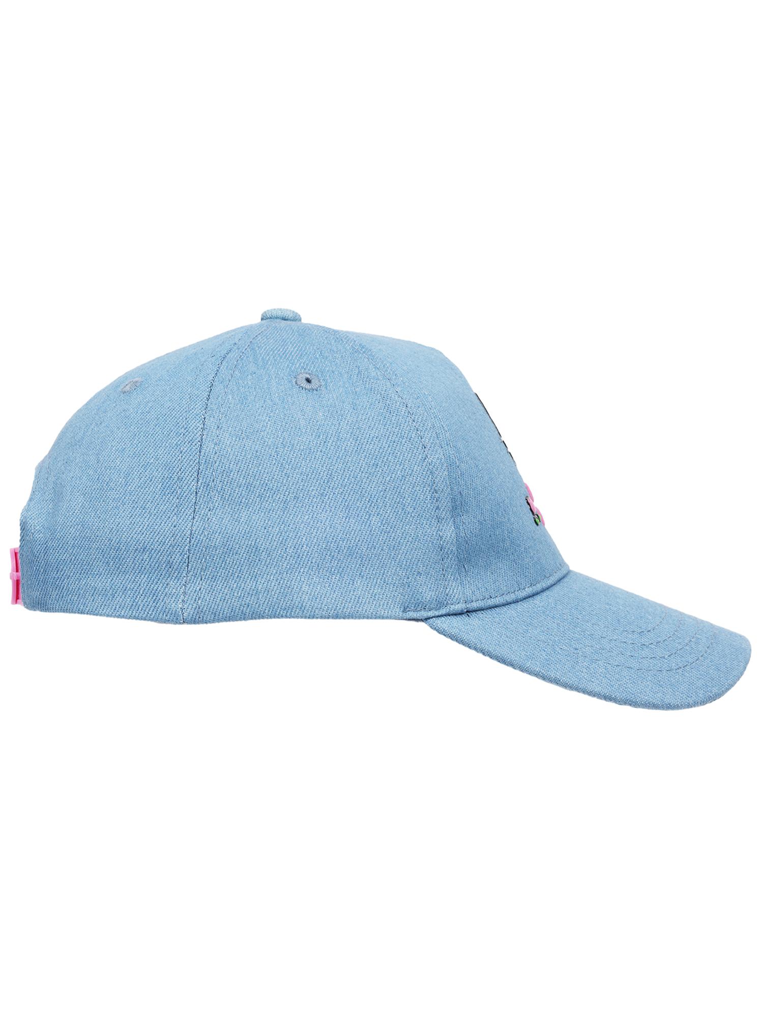 Hello Kitty Girls Character Denim Hat with Puff Patch, One Size Fits Most