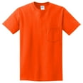 thumbnail image 5 of Gildan Hi-Vis Ultra Cotton Pocket T-Shirt, Short Sleeve Safety Orange Workwear for Men, 12 Pack, S, 5 of 5