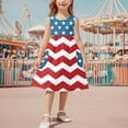 thumbnail image 2 of Jinhomg Girls Sleeveless Summer Dresses Fancy American Flag Graphic Midi Dress Casual Comfy Spaghetti Strap Cami Dresses Toddler Kids 4Th Of July Gifts Red 11 Years, 2 of 8